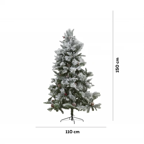 Karaca Home New Year Yılbaşı Karlı ve Kozalaklı Yılbaşı Çam Ağacı 150 Cm