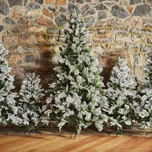 Karaca Home New Year Yılbaşı Işıklı Karlı Yılbaşı Çam Ağacı 210 Cm