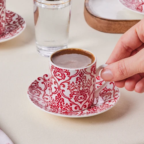 Karaca Red Velvet 6 Kişilik Kahve Fincanı 90 Ml 