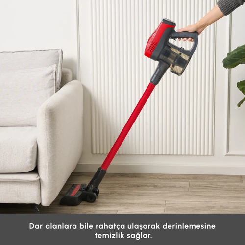 Karaca Vantuz Power Up Dikey Süpürge Imperial Red