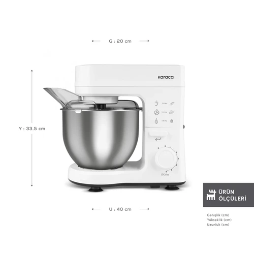 Karaca Maestrochef Stella Hamur Yoğurma Makinesi  Beyaz 1500W 5L