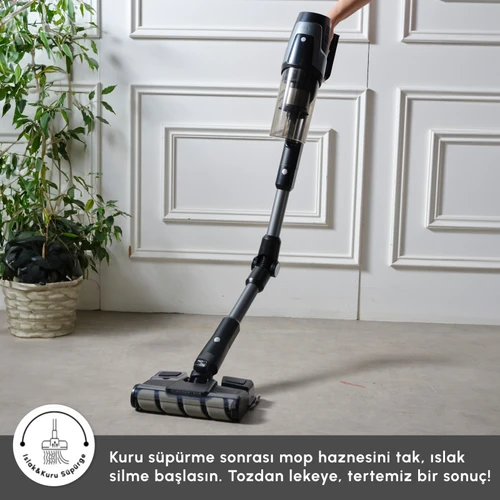 Karaca Dynamic Vacuumx 3 in 1 Kablosuz Islak Kuru Dikey Süpürge