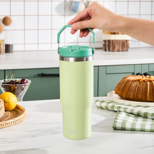 Karaca Star Ice Pipetli Çelik Sızdırmaz Termos Mint 860 ml