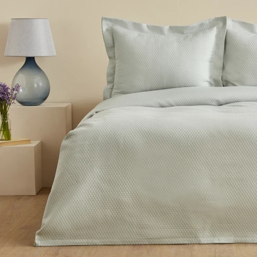 Karaca Home White Collection Renessa %100 Pamuk Çift Kişilik Yatak Örtüsü Adaçayı