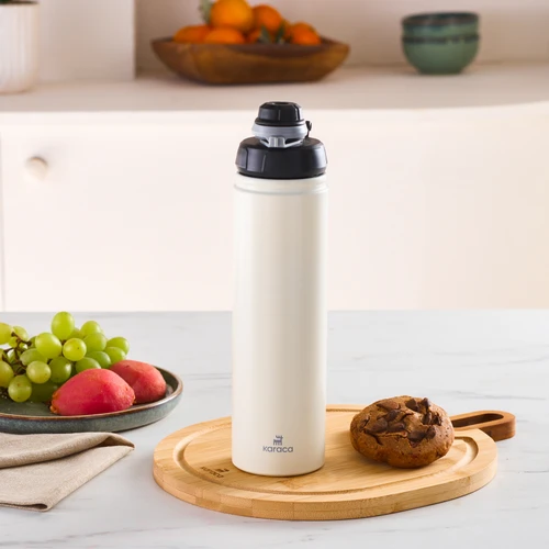 Karaca Thermosteel Earth Çelik Sızdırmaz Termos Bej 680 ml