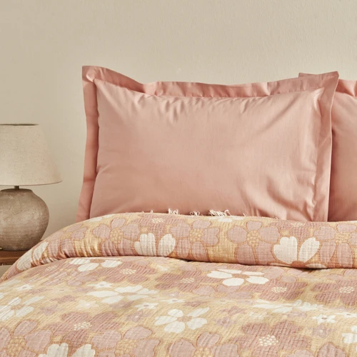 Karaca Home Nelly Müslin Çift Kişilik Pike Yatak Örtüsü Takımı Somon
