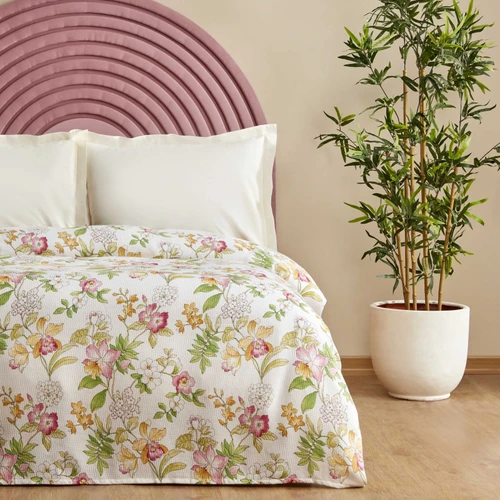 Karaca Home Sorin %100 Pamuk Çift Kişilik Tek Pike Multicolor 