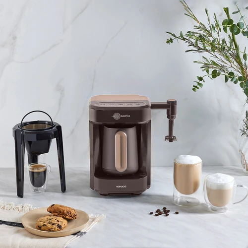 Karaca Hatır Barista Latte ve Türk Kahve Makinesi Walnut Brown