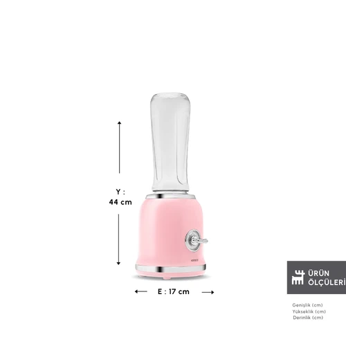 Karaca Retro Personal Kişisel Smoothie Blender Pink