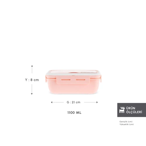 Karaca Fusca Çatal Kaşıklı Lunch Box Pudra