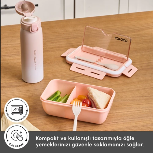 Karaca Fusca Çatal Kaşıklı Lunch Box Pudra