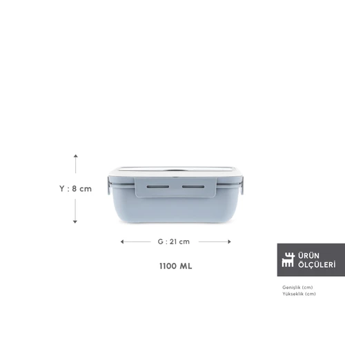 Karaca Fusca Çatal Kaşıklı Lunch Box Gri