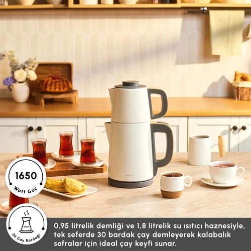 Karaca Tea Break 2 in 1 Çelik Çay Makinesi  Wood Craft
