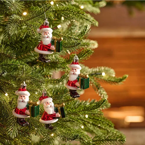 Karaca New Year Yılbaşı 2'li Set Santa Ağaç Süsü 8.5 cm
