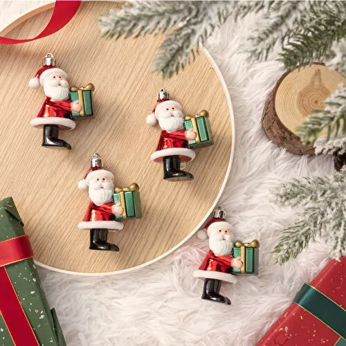 Karaca New Year Yılbaşı 2'li Set Santa Ağaç Süsü 8.5 cm