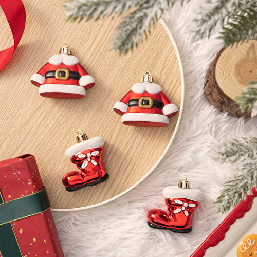 Karaca New Year Yılbaşı 2'li Set Santa Clothes Ağaç Süsü 5.5 cm