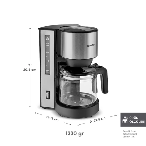 Karaca FreshBrew Filtre Kahve Makinesi Inox 