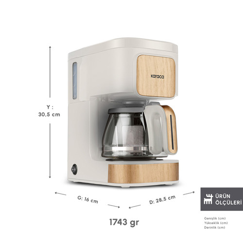 Karaca Just Coffee Aroma 2 in 1 Filtre Kahve Makinesi Wood Craft