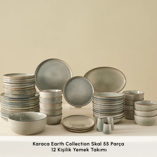 Karaca Earth Collection Skal 55 Parça 12 Kişilik Yemek Takımı 