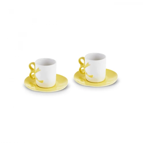Karaca Ribbon 2 Kişilik Kahve Fincanı 110 ml Sarı