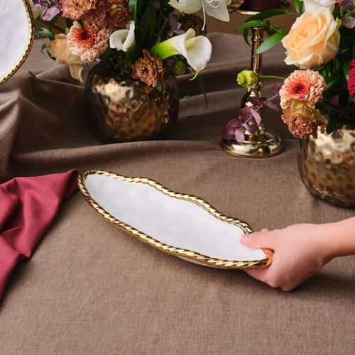 Karaca Goldest Kayık Tabak 35 Cm