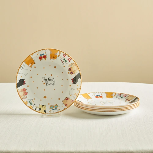 Karaca Cat Cake 6 Parça Opal Pasta Seti