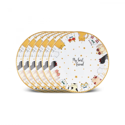 Karaca Cat Cake 6 Parça Opal Pasta Seti