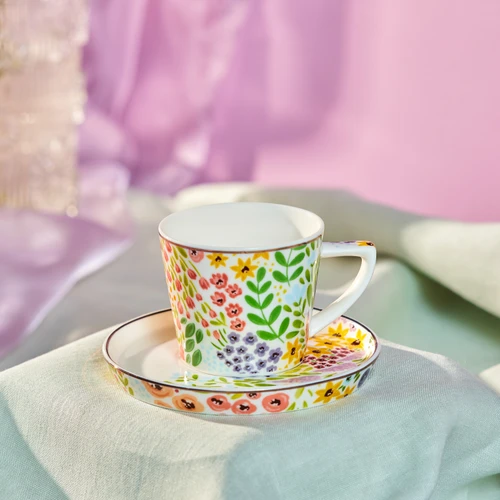 Karaca Fiore Kahve Fincanı ve Tabağı 105 ml