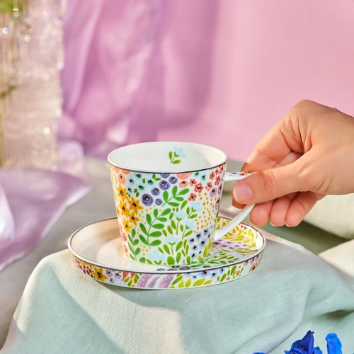 Karaca Fiore Çay Fincanı ve Tabağı 260 ml