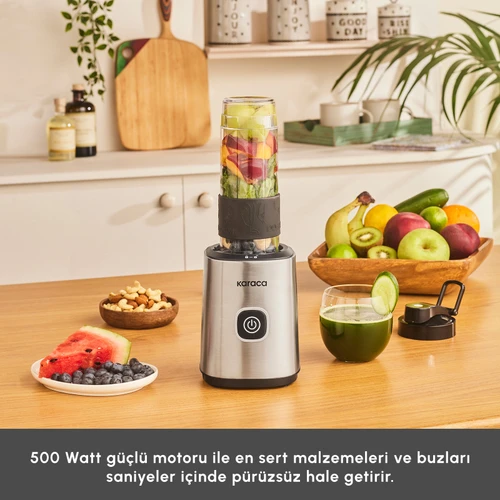 Karaca Smoothie On The Go Personal Kişisel Smoothie Blender Inox