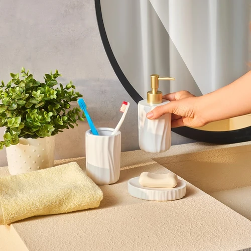 Karaca Dora 3 Parça Banyo Aksesuar Seti