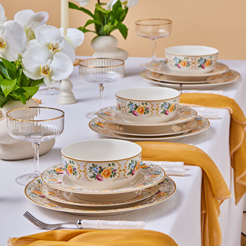 Karaca Forever Bone Viyan 24 Parça 6 Kişilik Yemek Takımı