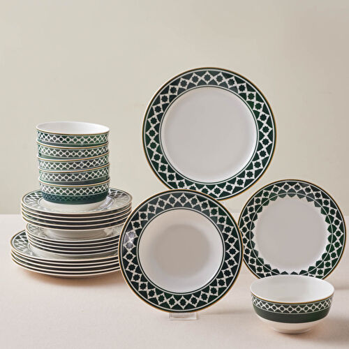 Karaca Forever Bone Bangu 24 Parça 6 Kişilik Yemek Takımı 