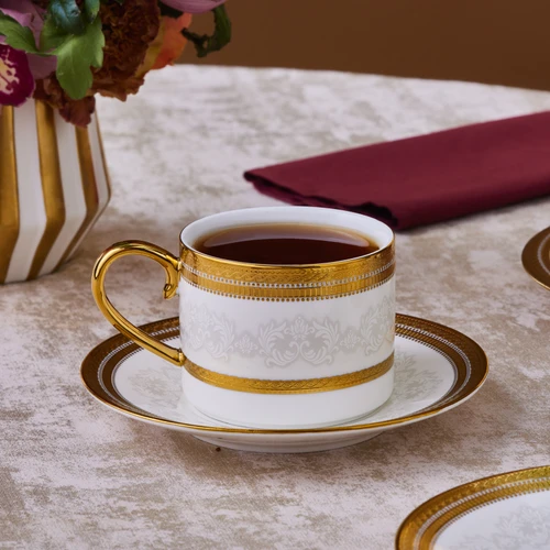Karaca Royal Bone Charlotte 2 Kişilik Çay Fincan Takımı