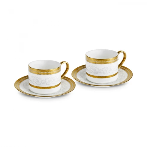 Karaca Royal Bone Charlotte 2 Kişilik Çay Fincan Takımı