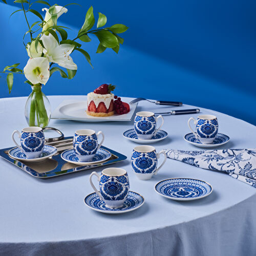 Karaca Mercan 6 Kişilik Kahve Fincan Takımı 90 Ml