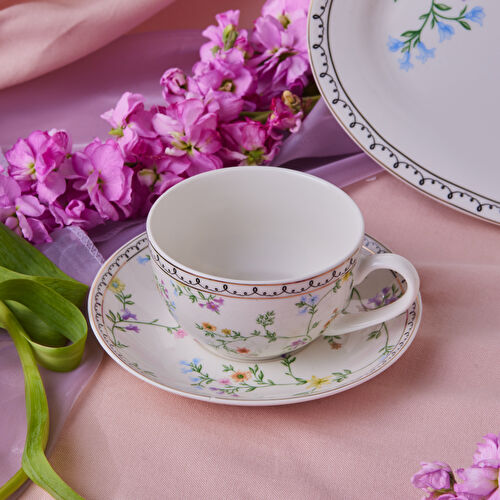 Karaca Minton Çay Fincanı ve Tabağı 220 Ml