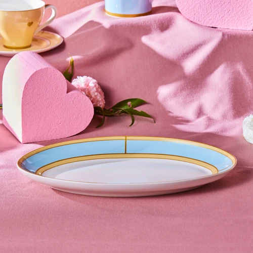 Karaca Talya Kayık Tabak 30 Cm Mavi