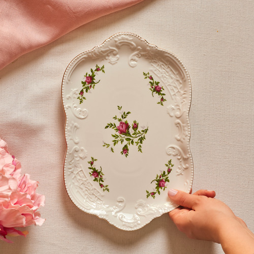 Karaca Vintage Rose Kayık Tabak 30 cm