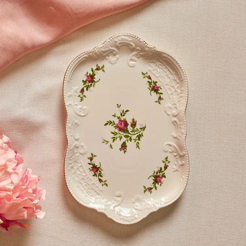 Karaca Vintage Rose Kayık Tabak 30 cm