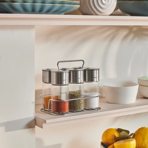 Karaca Ripple 7 Parça Baharat Seti Inox