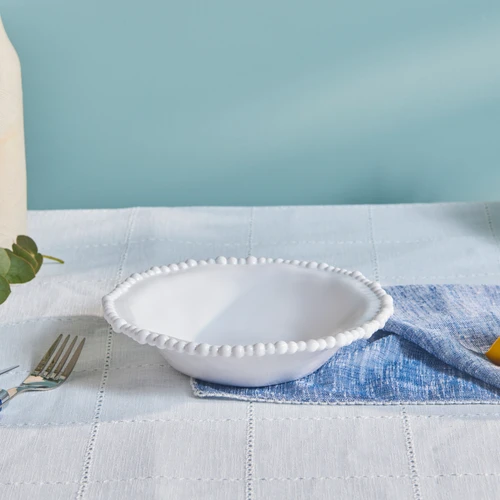 Karaca Perla Melamin Çukur Tabak 22 cm Beyaz
