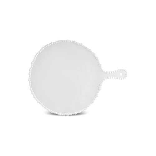 Karaca Perla Melamin Yuvarlak Peynir Tabağı 42 cm Beyaz