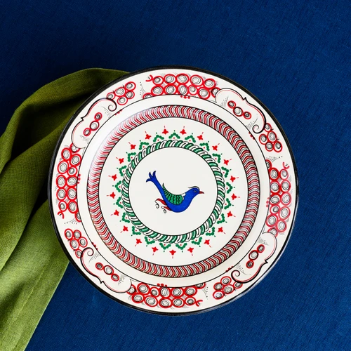 Karaca x Ömür Akkor İznik Kuş Servis Tabağı 26 cm