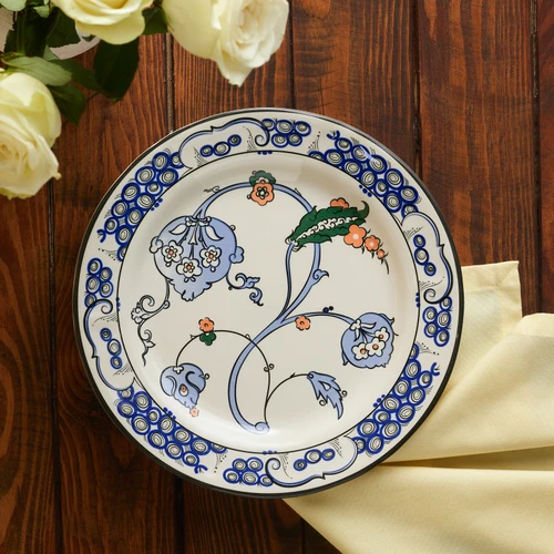 Karaca x Ömür Akkor İznik Kuş Servis Tabağı 26 cm