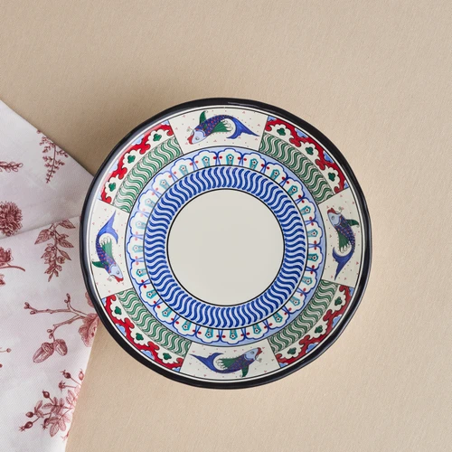 Karaca x Ömür Akkor İznik Balık Salata Kasesi 24 cm