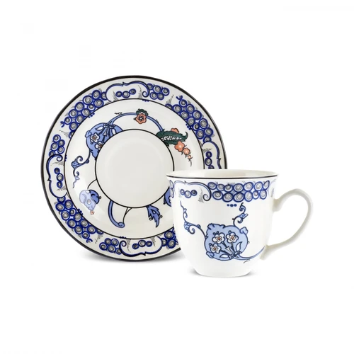 Karaca İznik Hatai Çay Fincanı ve Tabağı 200 ml