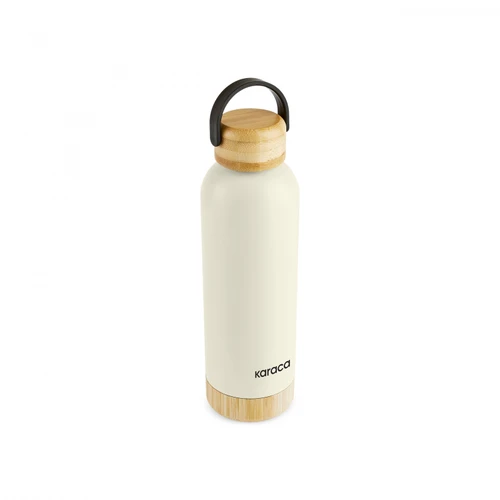 Karaca Woody Çelik Sızdırmaz Termos 500 ml Krem