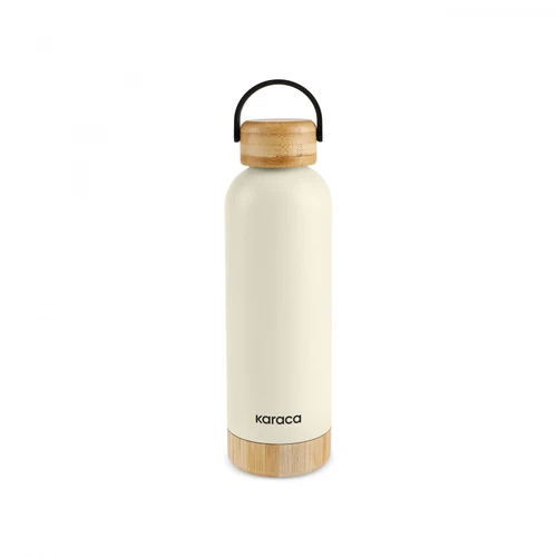Karaca Woody Çelik Sızdırmaz Termos 500 ml Krem