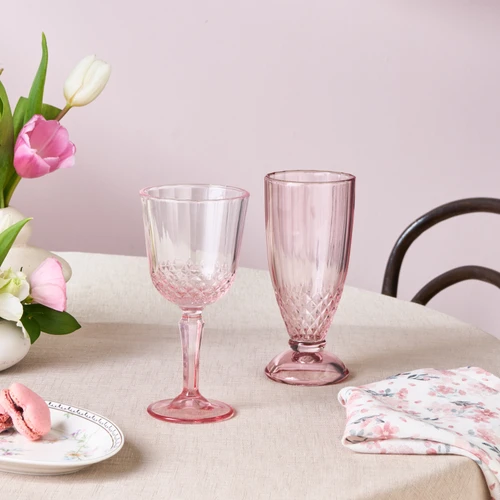 Karaca Minton Meşrubat Bardağı Açık Pembe